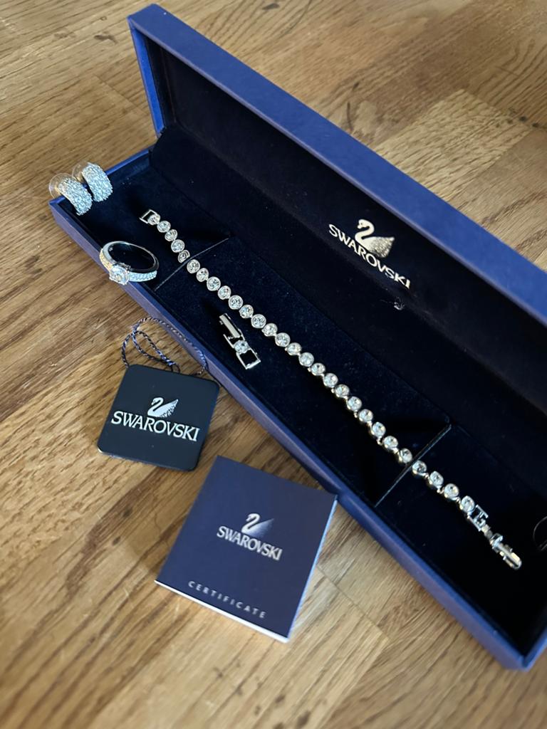 Swarovski sieraden set, Sieraden, Tassen en Uiterlijk, Ophalen of Verzenden, Zo goed als nieuw