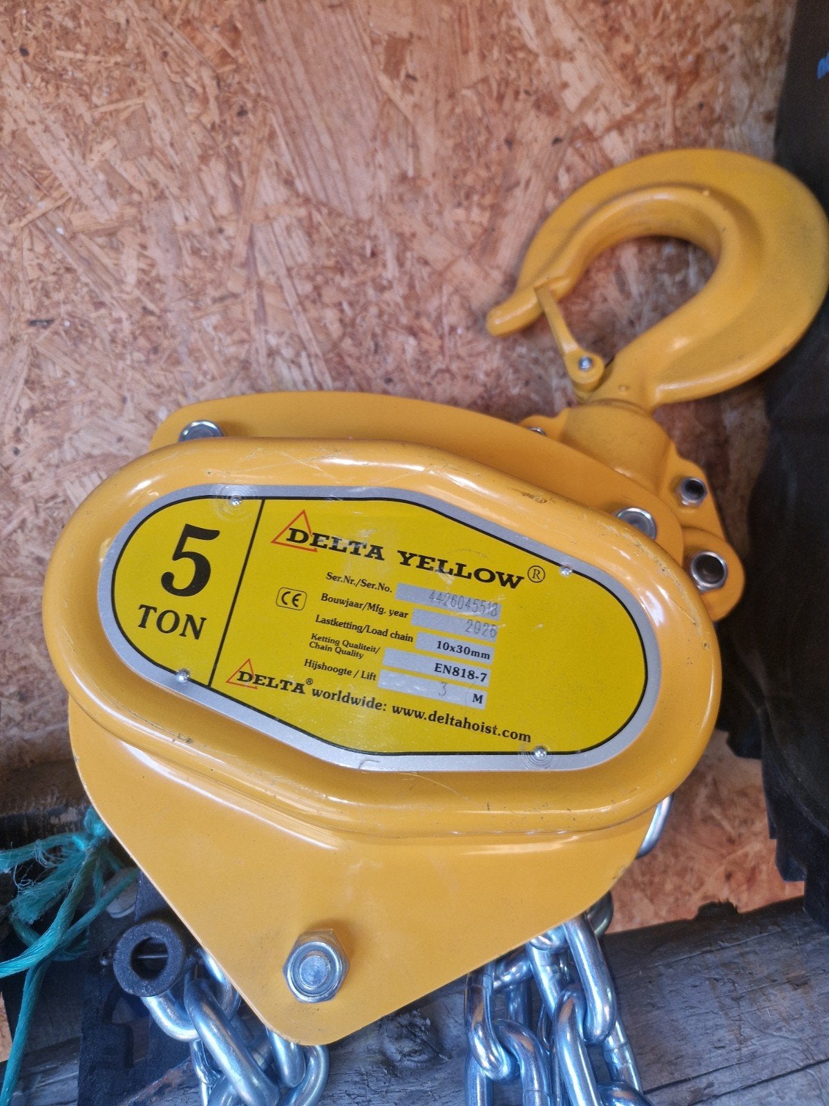 ketting takel 5 ton, Ophalen of Verzenden, Zo goed als nieuw