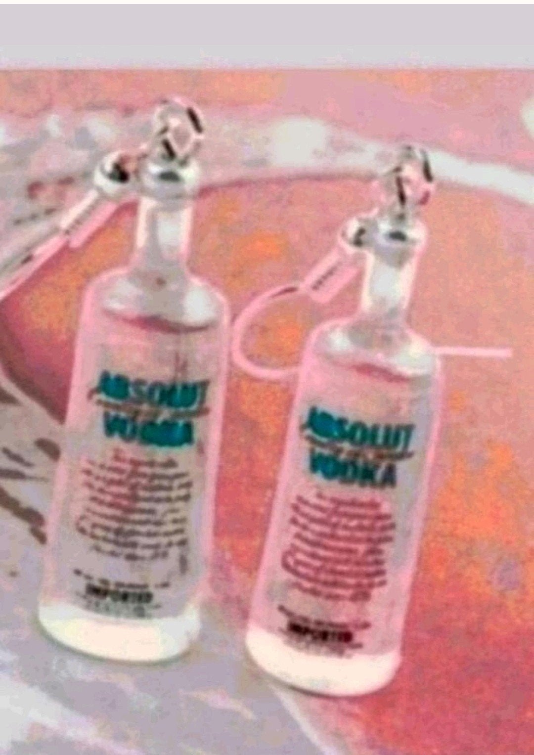 Zilveren oorbellen absolute Vodka, Hangers, Verzenden, Nieuw, Zilver