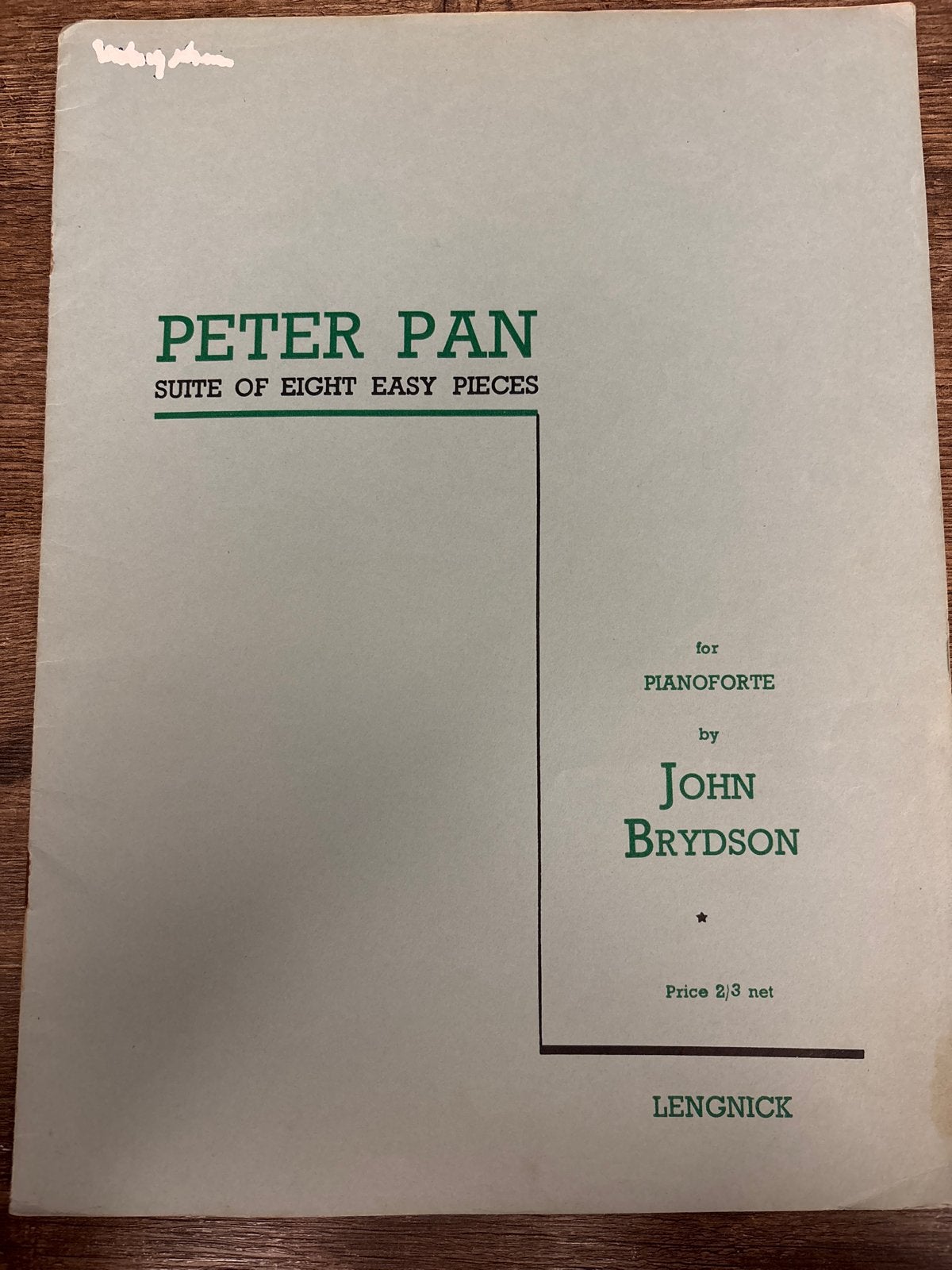 Peter Pan Suite - John Brydson - Pianoforte Bladmuziek, Gebruikt, Klassiek, Ophalen of Verzenden, Thema