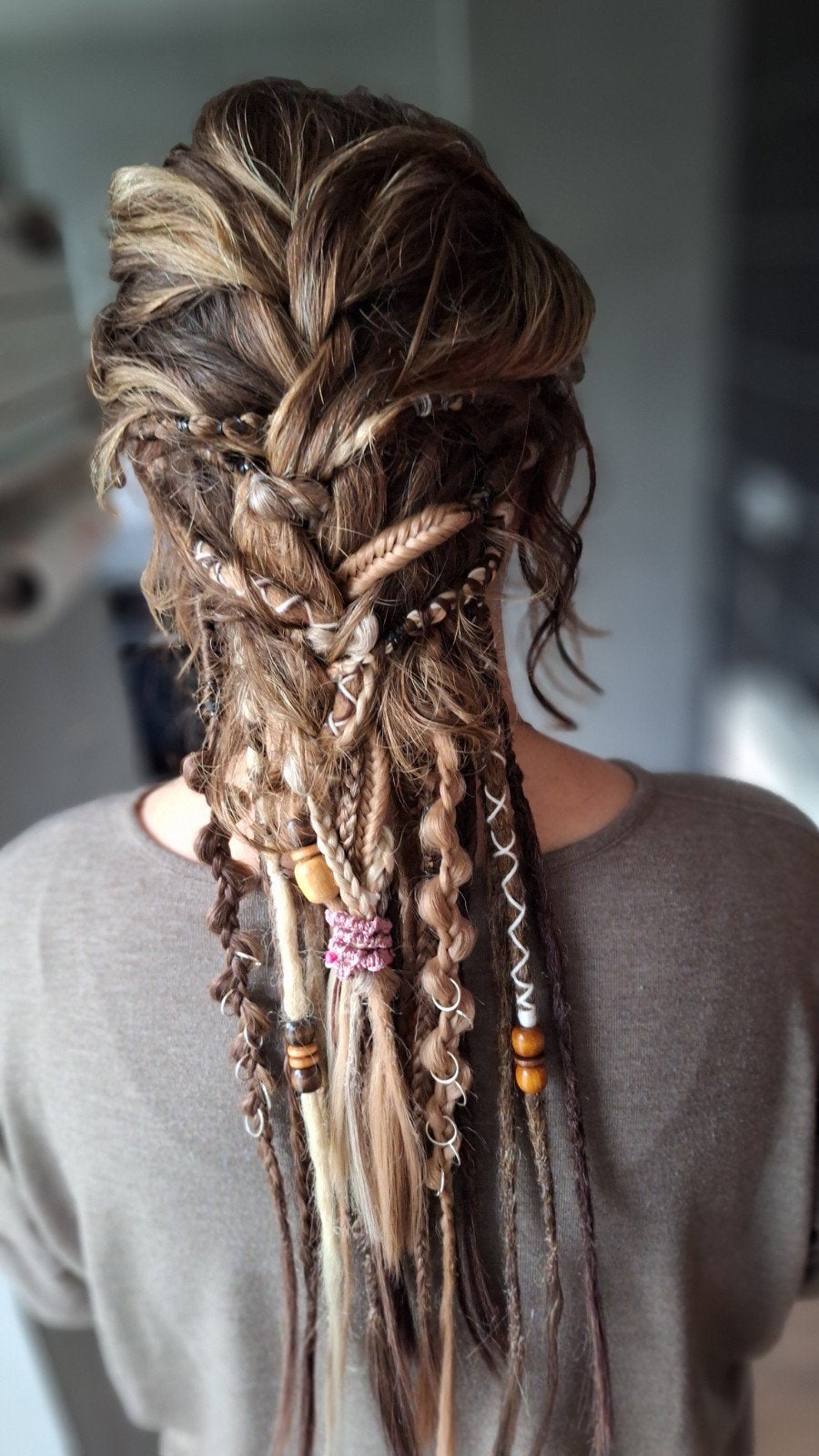 synthetische dreads vlechten persoonlijke blend braid gemixt, Ophalen of Verzenden, Nieuw, Pruik of Haarverlenging