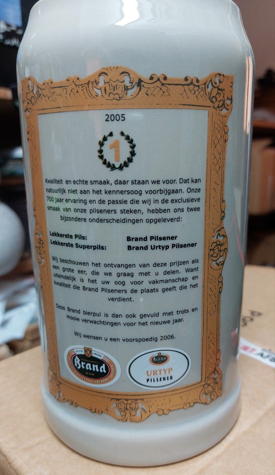 Brand Bierpul 2005 - 2006 Pilsener & Urtyp Pilsener, Verzamelen, Ophalen of Verzenden, Zo goed als nieuw, Pul(len), Brand