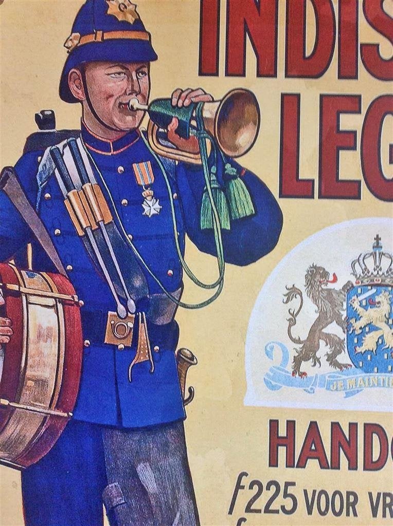 Grote KNIL Nederlands Indie 1910 Propaganda Affiche POSTER, Verzenden, Landmacht, Nederland, Foto of Poster