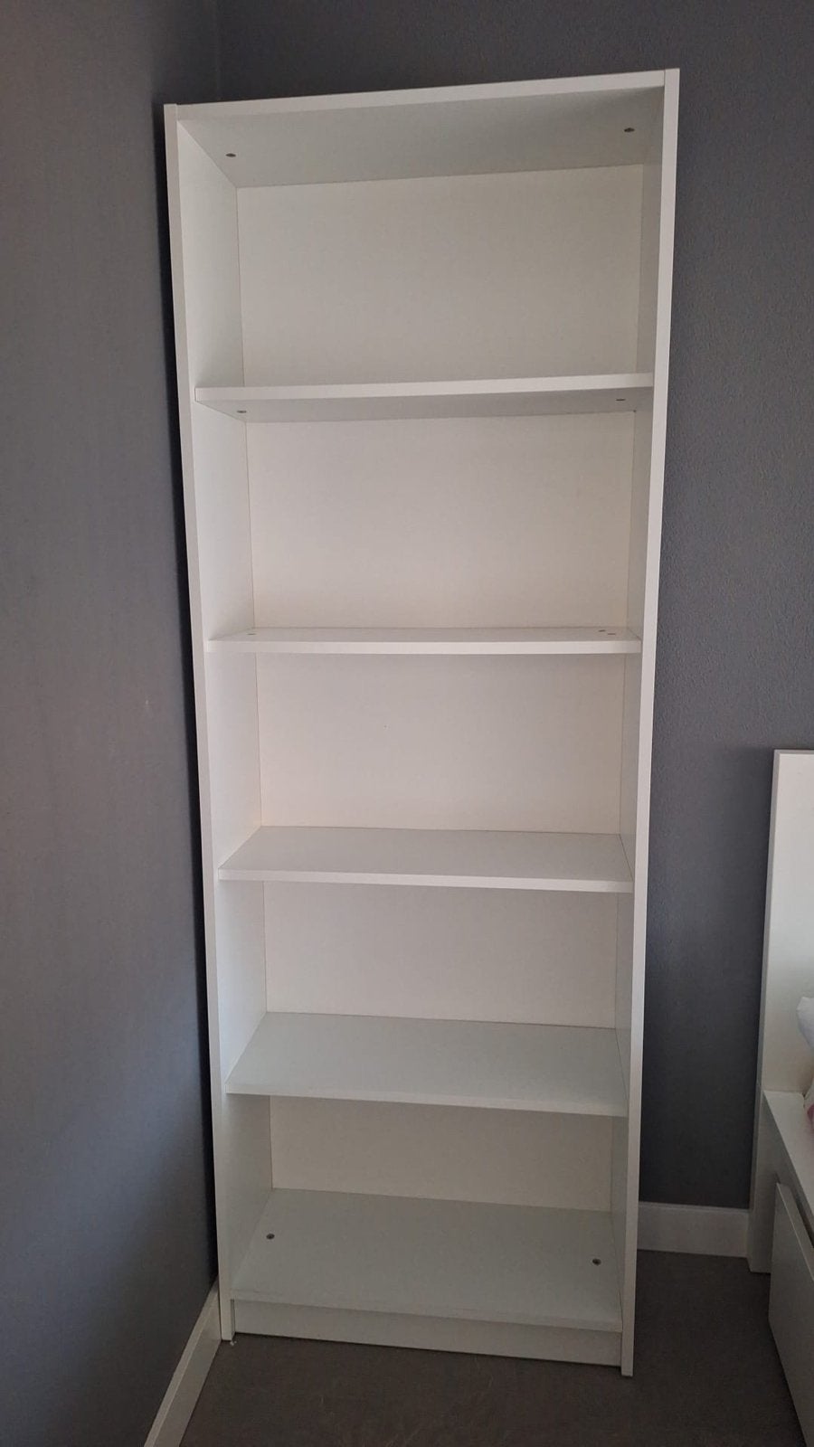 Witte Boekenkast met 5 Planken - Zo goed als nieuw, Ophalen, Met plank(en), 200 cm of meer, 50 tot 100 cm