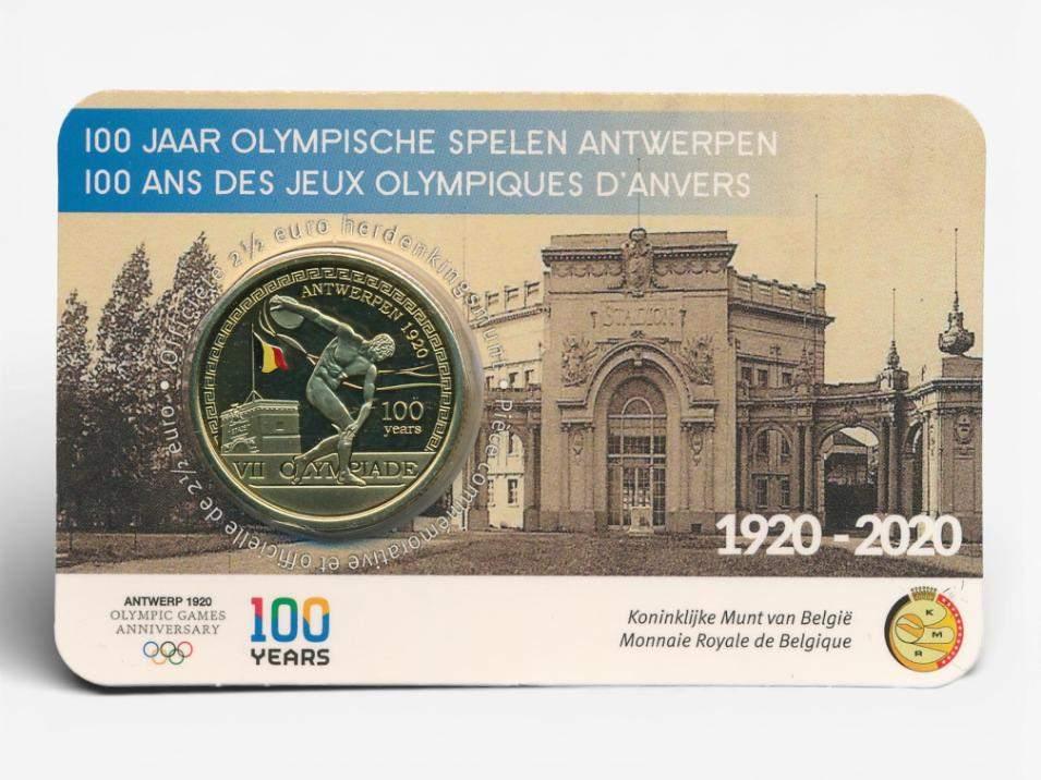 België 2 1/2 euro 2020 100 jaar Olympische spelen Antwerpen