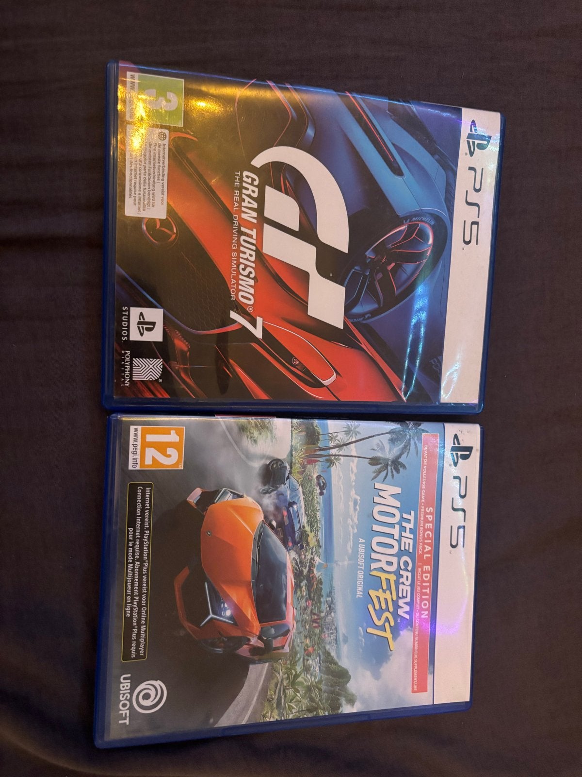 Gran Turismo 7 & The Crew Motorfest PS5 - Zo goed als nieuw, Online, 1 speler, Racen en Vliegen, Ophalen of Verzenden