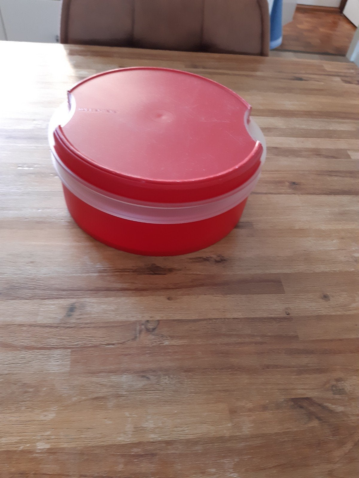 Tupperware koektrommel, Ophalen of Verzenden, Gebruikt, Rood, Bus of Trommel