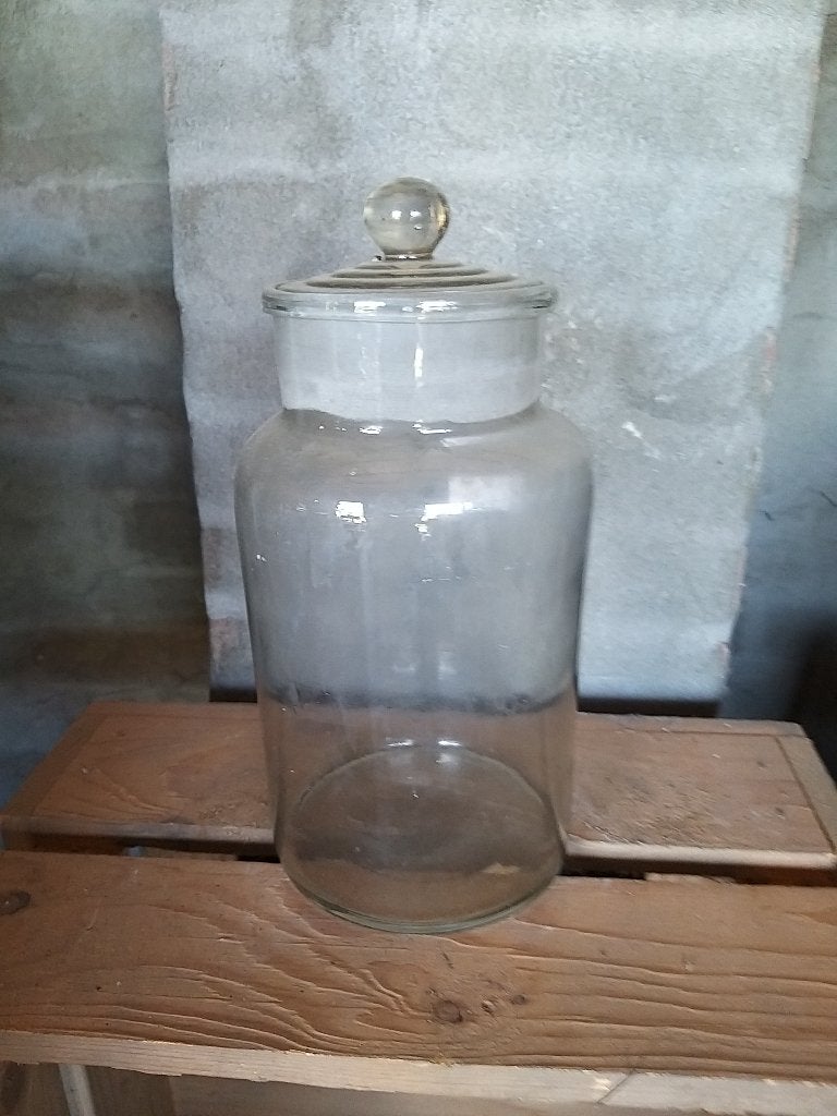 brocante glazen snoeppot, Antiek en Kunst, Ophalen of Verzenden
