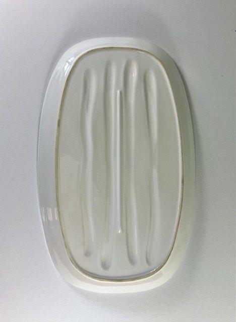Elchinger Majolica Barbotine asperge serveerschaal, Overige typen, Ophalen of Verzenden, Zo goed als nieuw, Overige materialen