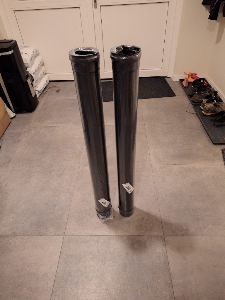 pelletkachel rookkanaal zwart, diameter Ø100mm, 1000mm pijp, Huis en Inrichting, Ophalen of Verzenden, Nieuw, Hout, Pelletkachel