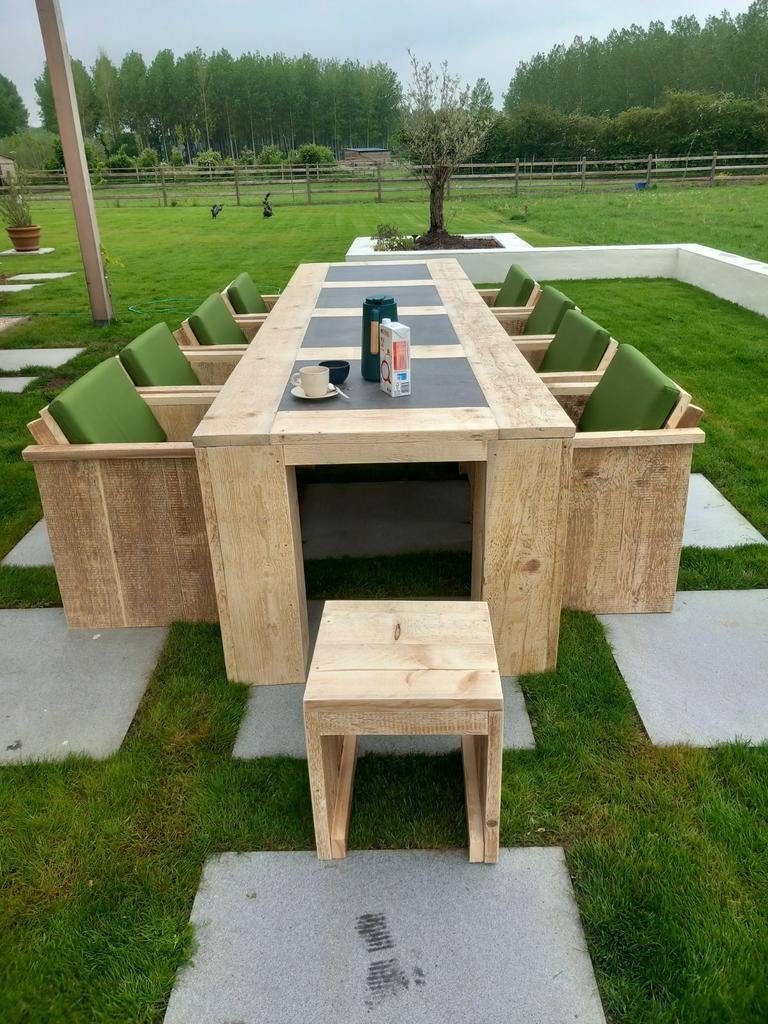 Steigerhout tuinsets gratis levering, Tuin en Terras, Tuinsets en Loungesets, Ophalen of Verzenden, Nieuw, Overige materialen