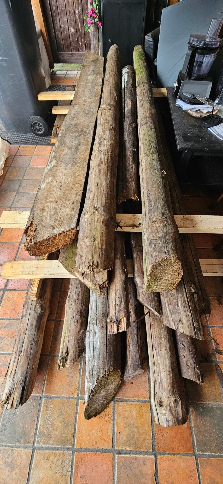 partij schoren , gebinten, Tuin en Terras, Palen, Balken en Planken, Ophalen, Gebruikt, 250 cm of meer, Balken
