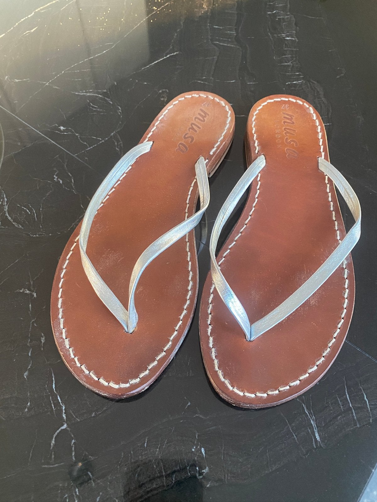 Zilveren slippers maat 36, Ophalen of Verzenden, Zo goed als nieuw, Overige kleuren