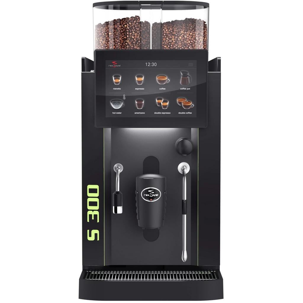 Rex-Royal S300 met aparte Kopjeswarmer. Tellerstand 34.000, 10 kopjes of meer, Koffiemachine, Zo goed als nieuw, Koffiebonen