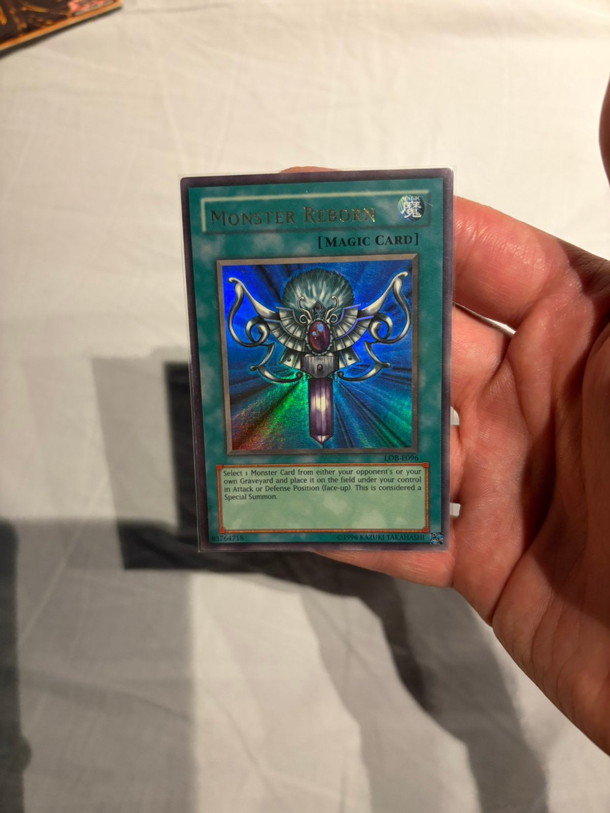 Yugioh 2002 lob monster reborn, Ophalen of Verzenden, Zo goed als nieuw