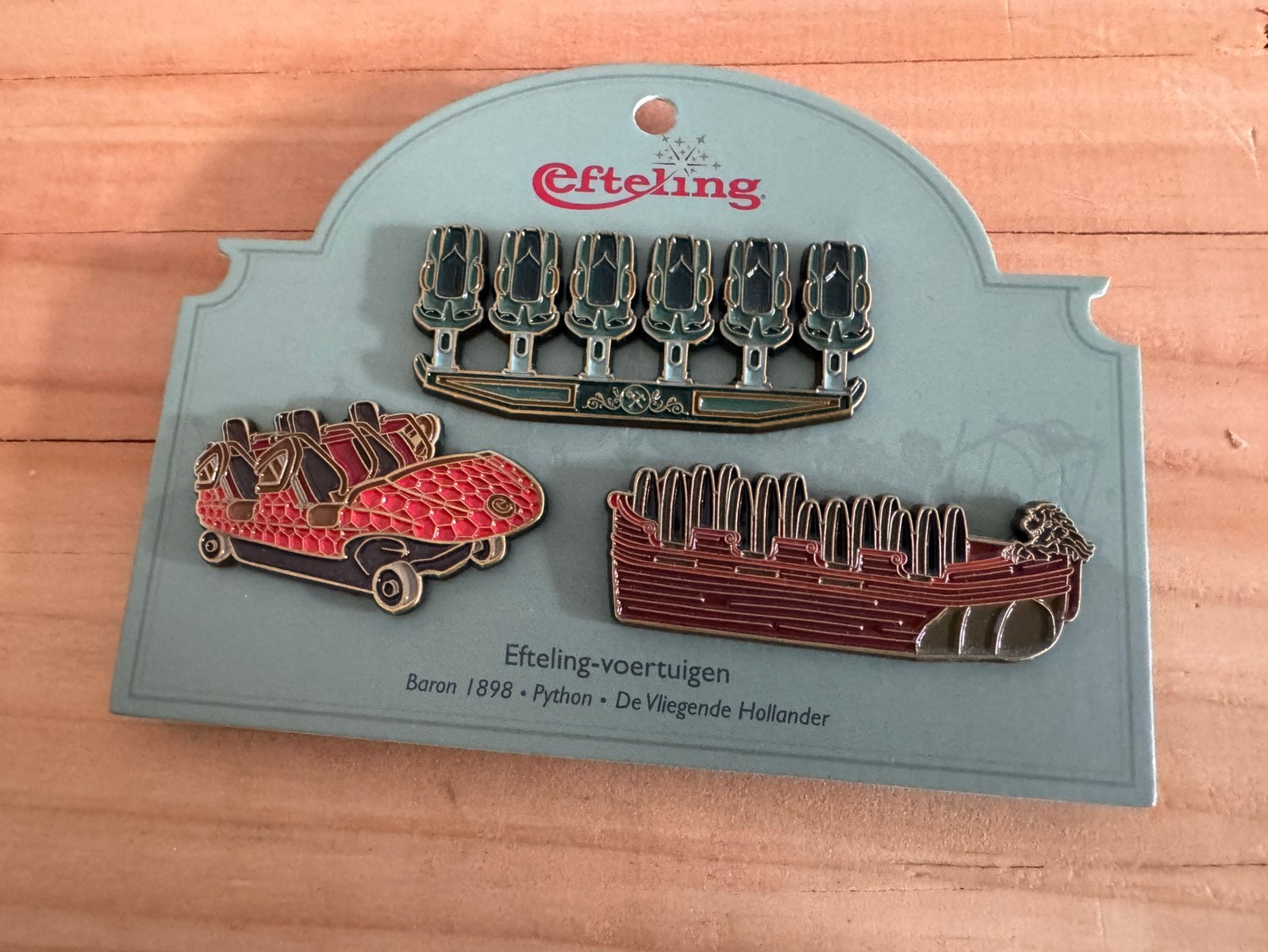 Efteling pin Voertuigenset, Verzamelen, Ophalen of Verzenden, Nieuw, Button of Speldje