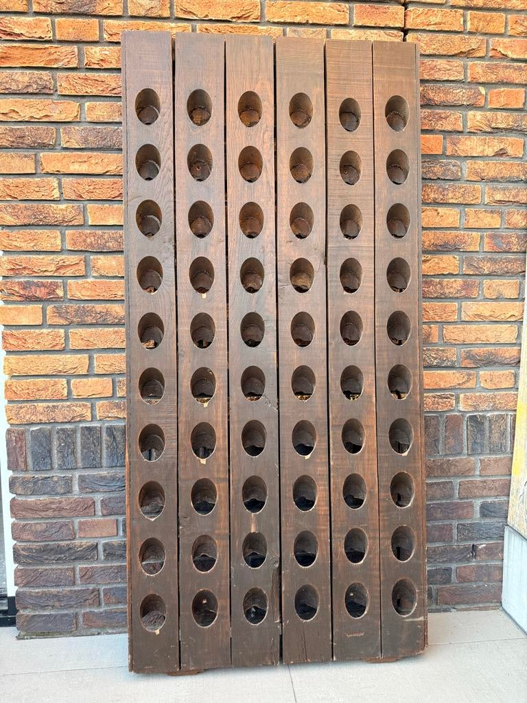 Traditioneel pupitre Champagne rek / wijnrek, Gebruikt, Ophalen of Verzenden, 25 flessen of meer, 75 cm of meer