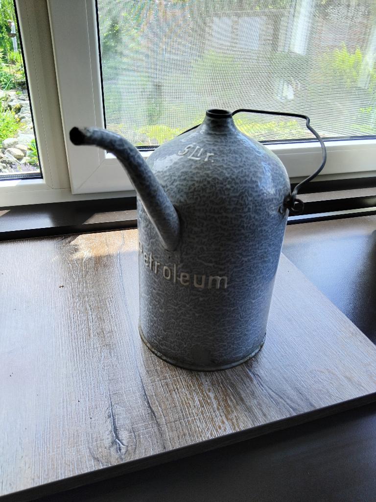 EMAILLE 5 LITER PETROLEUM KAN GRIJS GEWOLKT, Ophalen