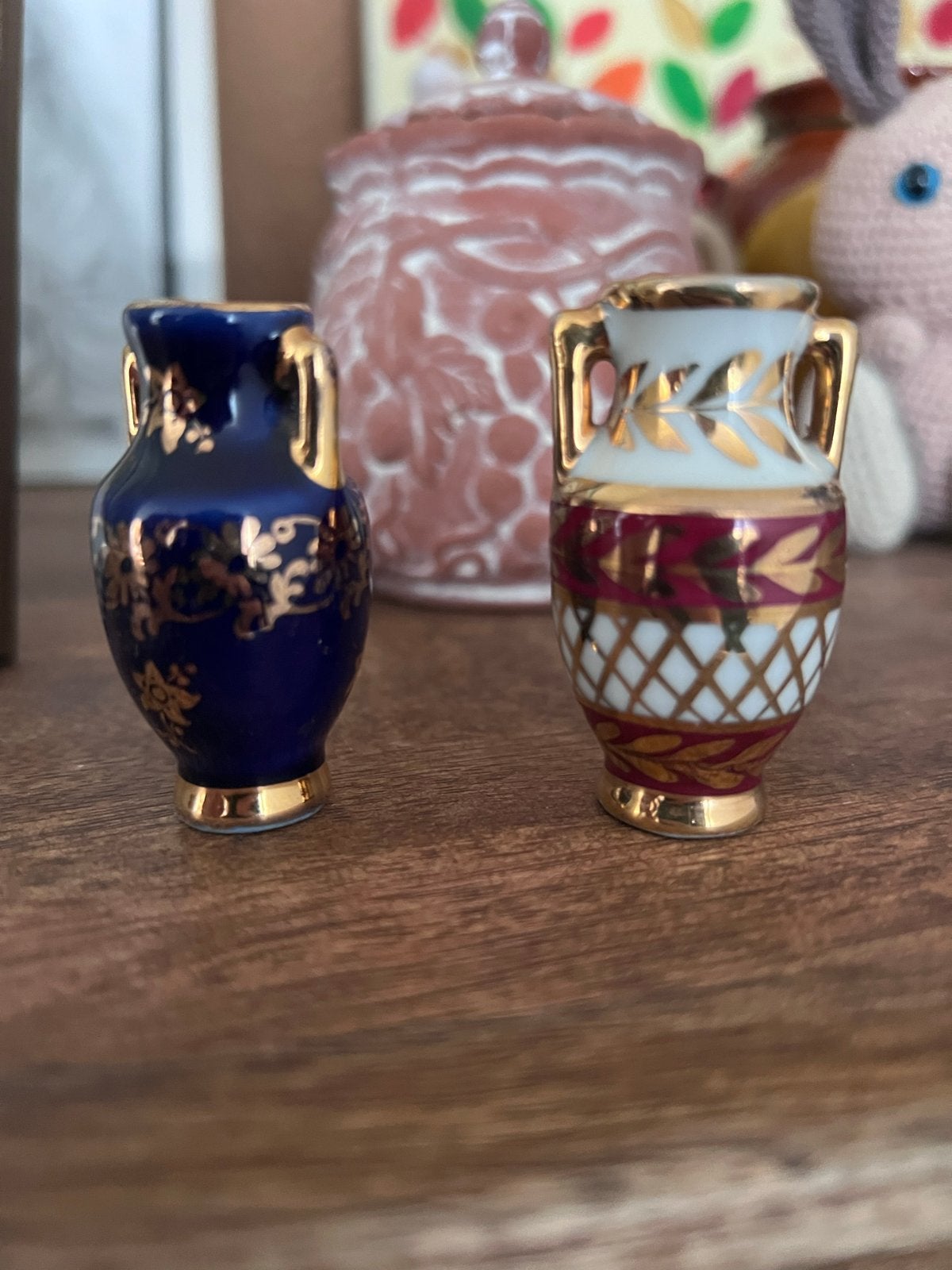 Set van 2 Limoges Frankrijk Miniatuur Vazen, Ophalen of Verzenden
