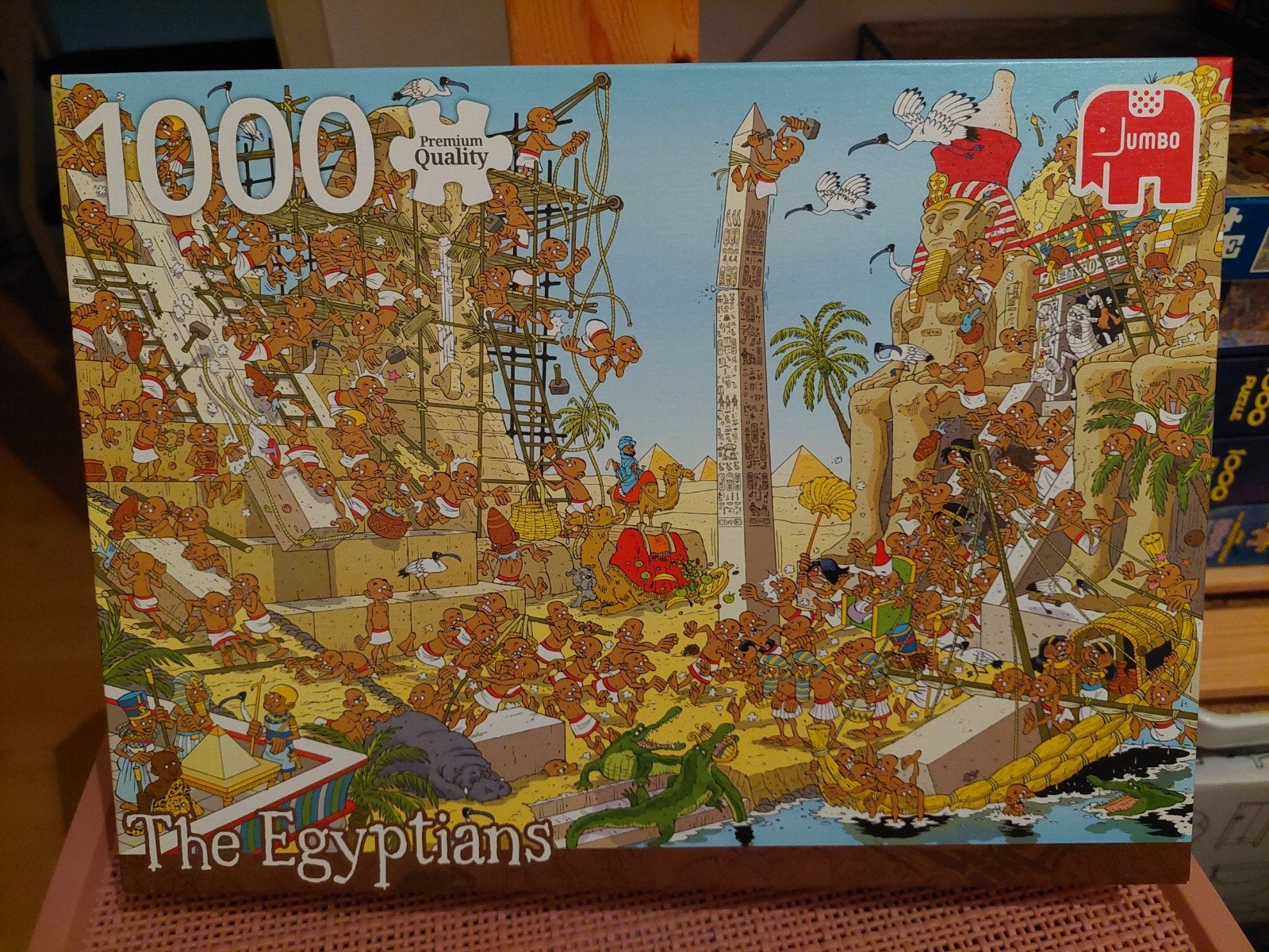 Jumbo Legpuzzel 1000 stukjes - De Egyptenaren, Hobby en Vrije tijd, Denksport en Puzzels, Ophalen, 500 t/m 1500 stukjes, Zo goed als nieuw