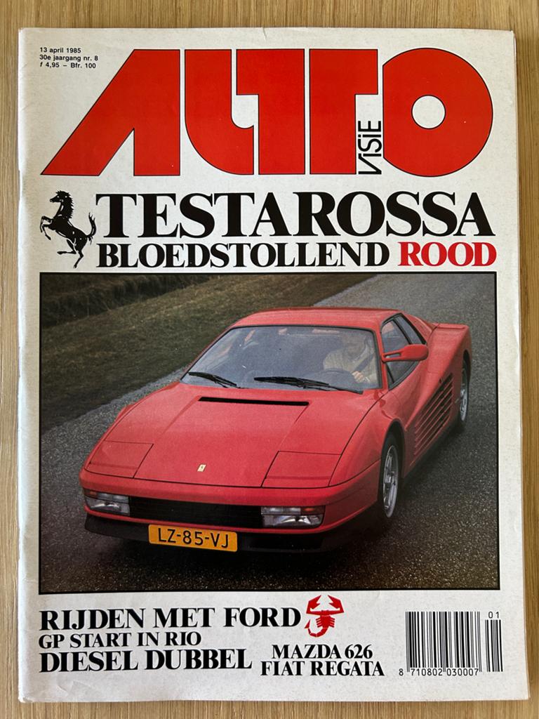 AutoVisie Magazine 1985 - Ferrari Testarossa, Ophalen of Verzenden, Gelezen, Overige typen