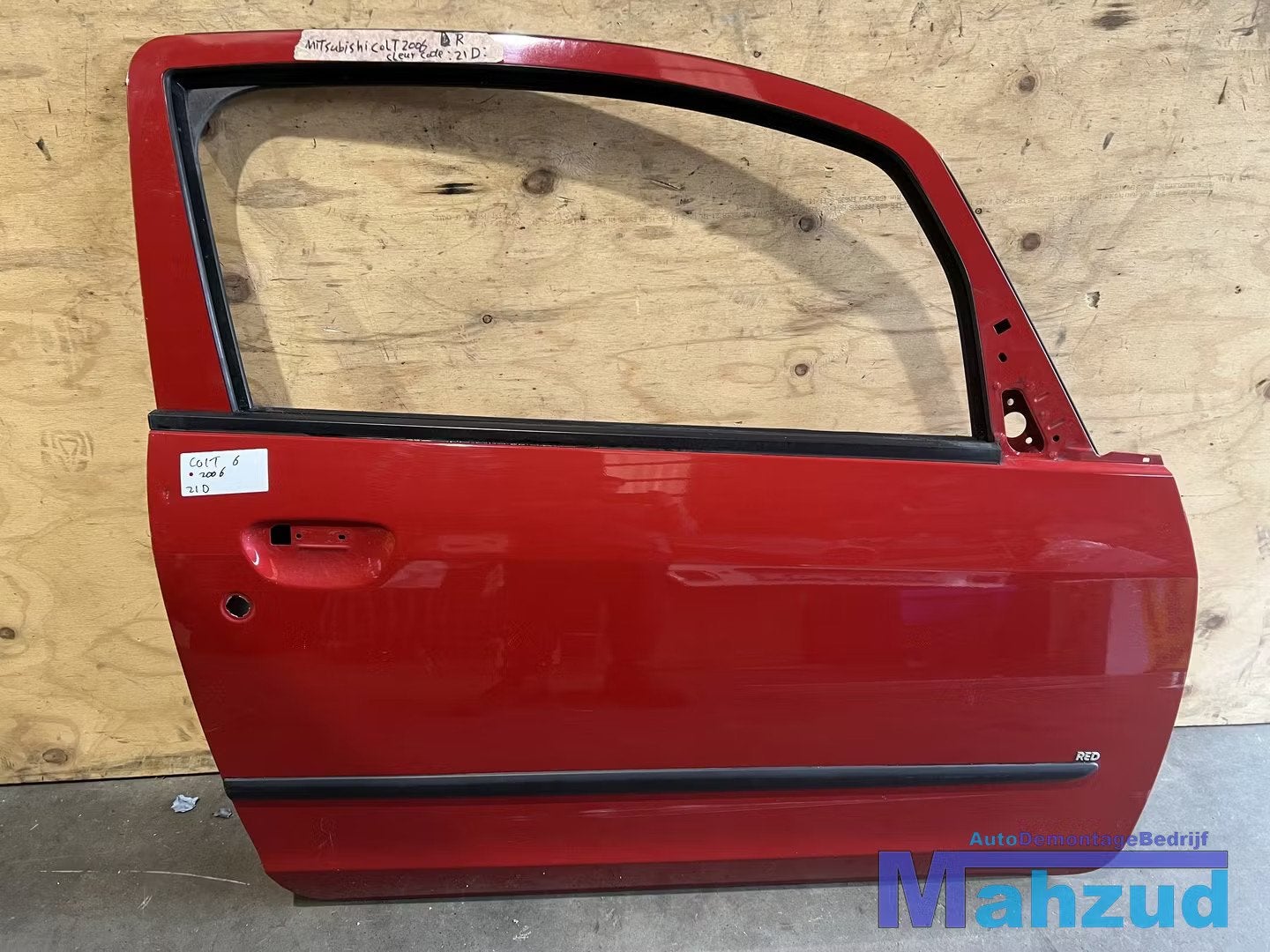 MITSUBISHI COLT 6 Rood 21D rechts deur 2004-2012, Auto-onderdelen, Info@mitsubishi-motors.com, Gebruikt, Deur, Mitsubishi Motors Corporation