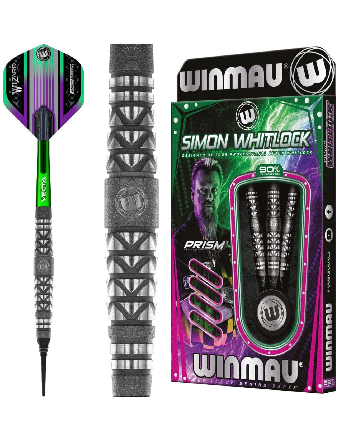 Winmau Simon Whitlock Atomised 90% - Soft Tip Darts 20 gram, Ophalen of Verzenden, Nieuw, Pijlen, Soft tip