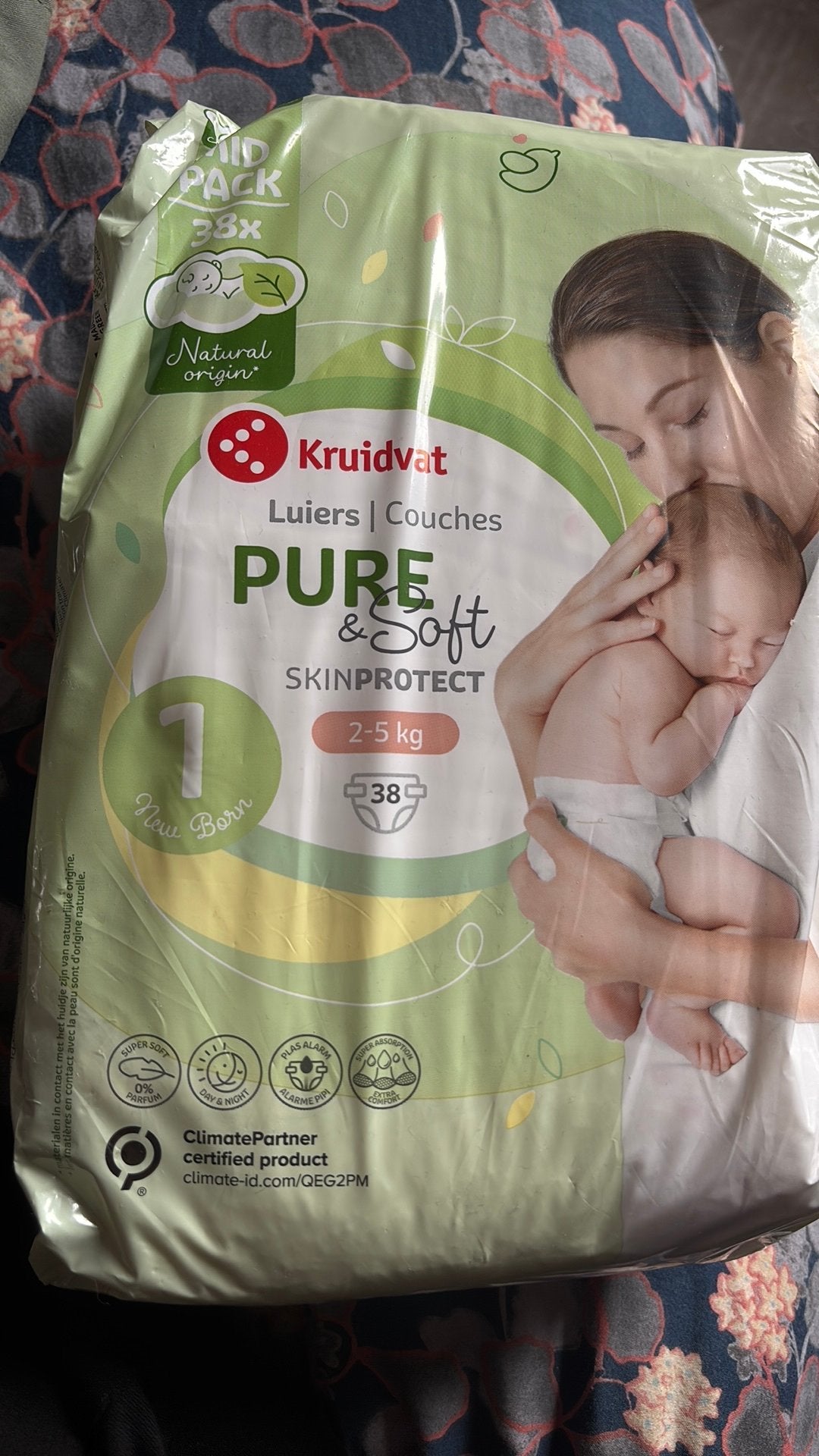 Luiertas met 3 pasgeboren baby luiers, Overige merken, Overige typen, Nieuw, Ophalen of Verzenden