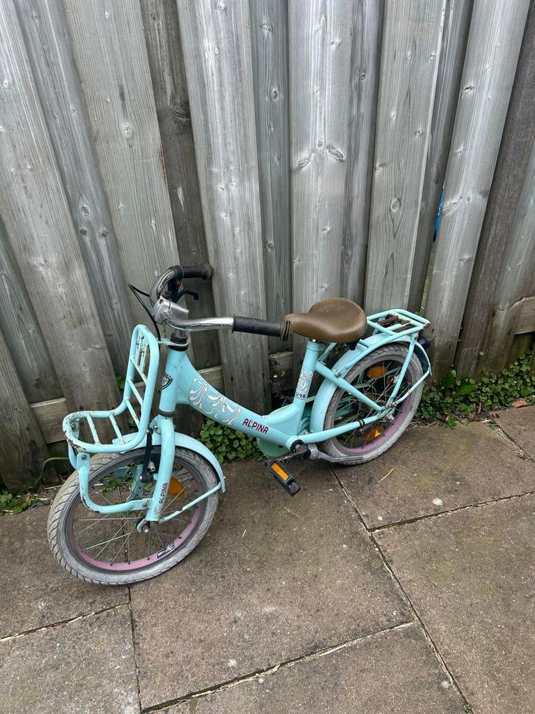 Alpina kinderfiets 16 inch - Blauw, Ophalen, Gebruikt