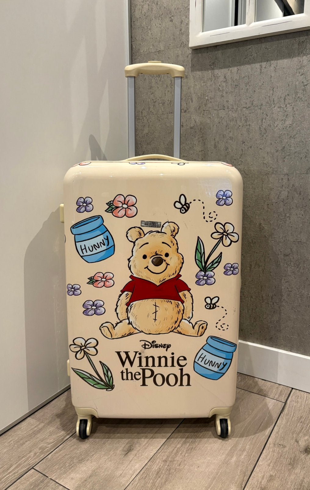 Disney Winnie the Pooh koffer – slechts 1x gebruikt, Ophalen of Verzenden, Zo goed als nieuw, Hard kunststof, Wieltjes