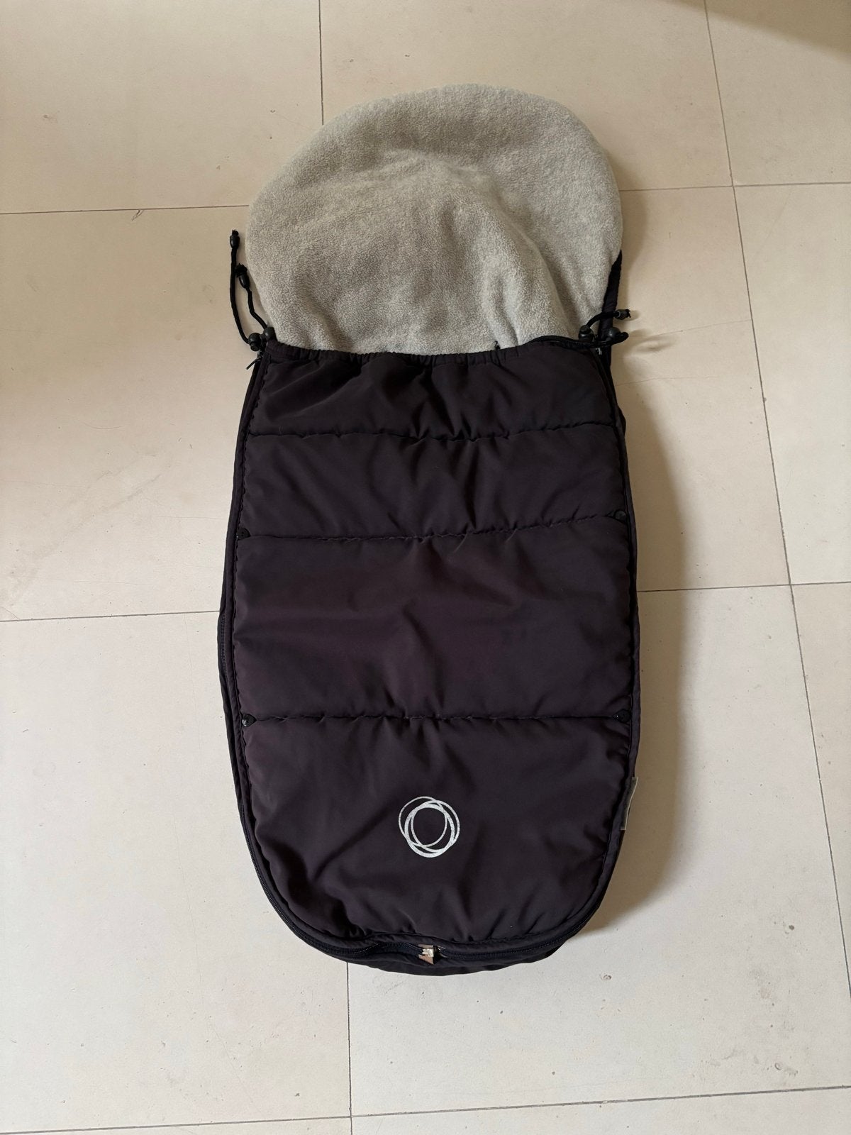 Bugaboo Voetenzak - Zwart/Grijs - fleece binnenvoering!, Overige merken, Overige typen, Ophalen of Verzenden, Zo goed als nieuw