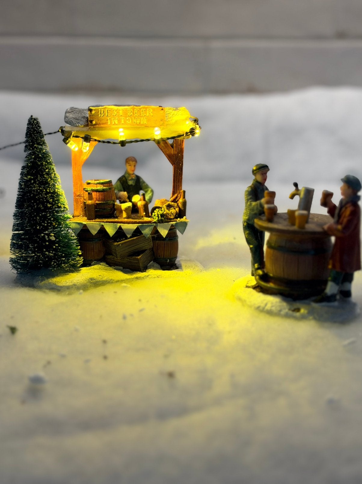 LuVille kerstdorpminiatuur bierkraam, Ophalen of Verzenden, Nieuw