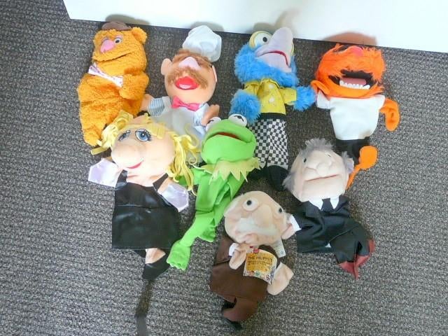 Muppets Handpoppen  8 stuks complete serie - foto's, Ophalen of Verzenden, Zo goed als nieuw, Overige typen