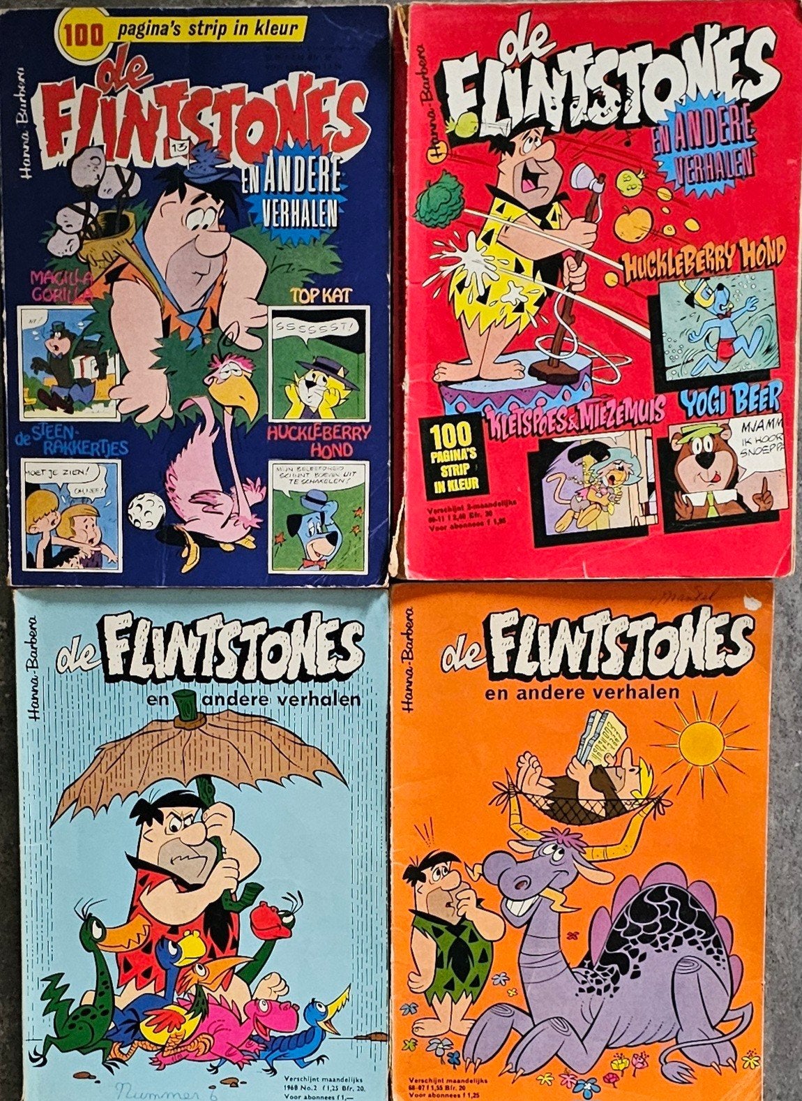 De Flintstones en andere verhalen - 4 stripboeken, Boeken, Stripboeken, Meerdere stripboeken, Ophalen of Verzenden, Gelezen, Hanna-Barbera