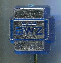 AWZ zilver op blauw plastic speldje ( W_393a), Ophalen of Verzenden, Nieuw, Merk, Speldje of Pin