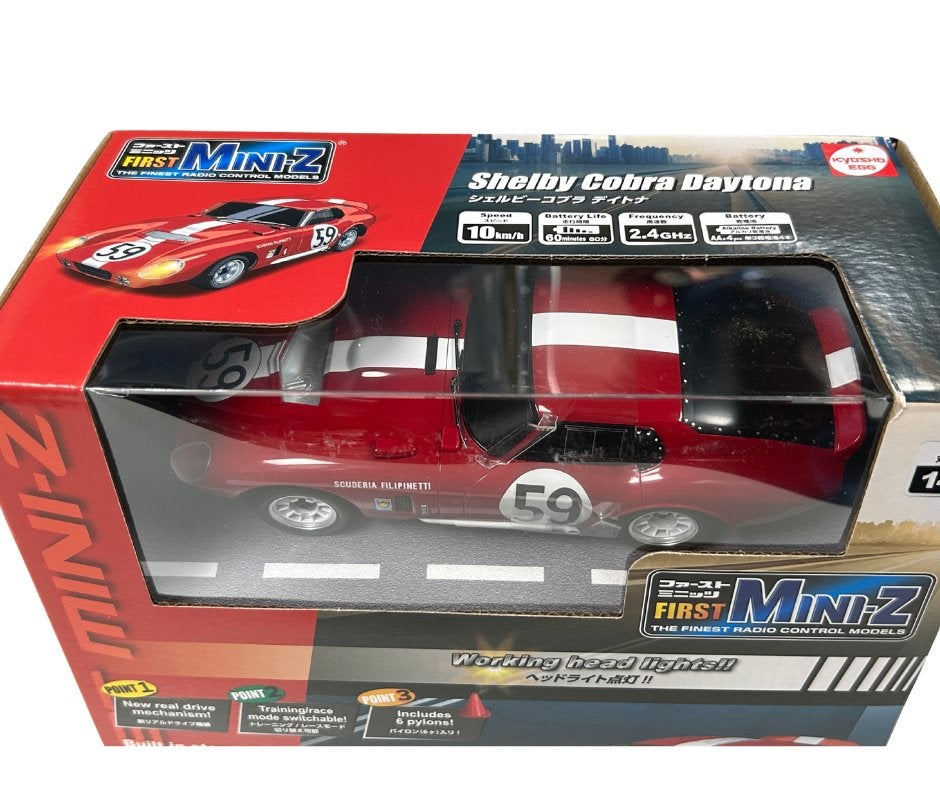 Kyosho First Mini-Z 1:28 Shelby Cobra Daytona No.59, Hobby en Vrije tijd, Modelbouw | Radiografisch | Auto's, Ophalen of Verzenden
