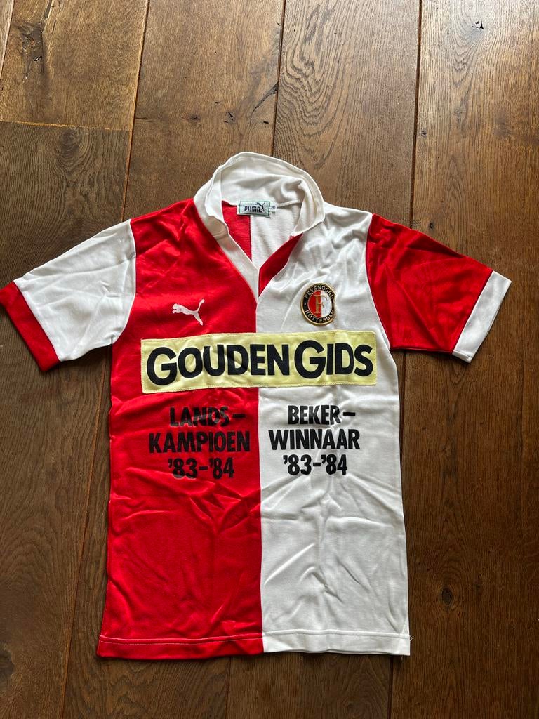 Feyenoord shirt 1983-1984 gouden gids, Ophalen of Verzenden, Zo goed als nieuw, Voetbal, Rood