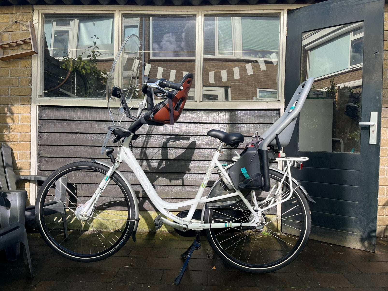 Gazelle Miss Grace moederfiets incl 2 Yepp kinderzitjes, Ophalen, 2 zitjes, Versnellingen, 56 cm of meer