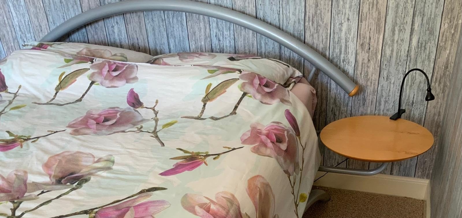 mooi als nieuw vintage ikea bed met nachtkastjes tv met meub, Ophalen, Tweepersoons, 140 cm, Zo goed als nieuw