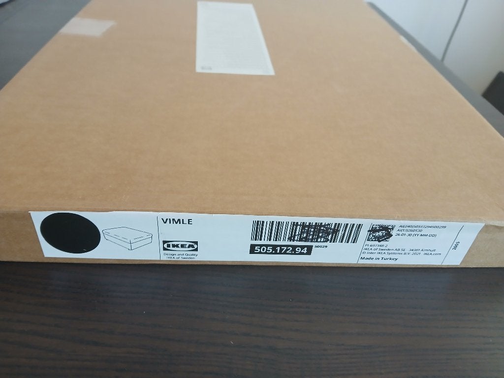 Ikea VIMLE Hoes voor voetenbank, Hillared antraciet., Ophalen of Verzenden, Kussen, Grijs, Nieuw