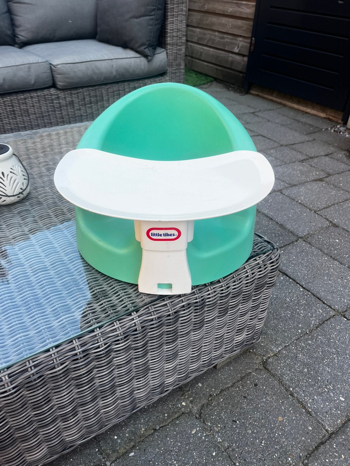 Little Tikes - kinderzitje met eetblad - groen, Kinderen en Baby's, Kinderstoelen, Ophalen, Zo goed als nieuw, Overige typen