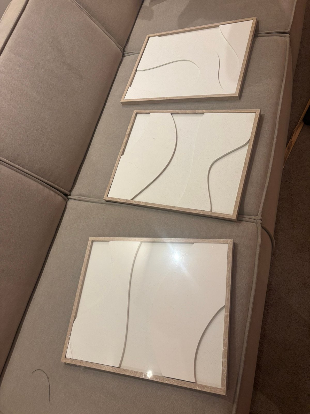 3 schilderijtjes, Huis en Inrichting, Woonaccessoires | Spiegels, Ophalen, Minder dan 50 cm, Zo goed als nieuw, Minder dan 100 cm