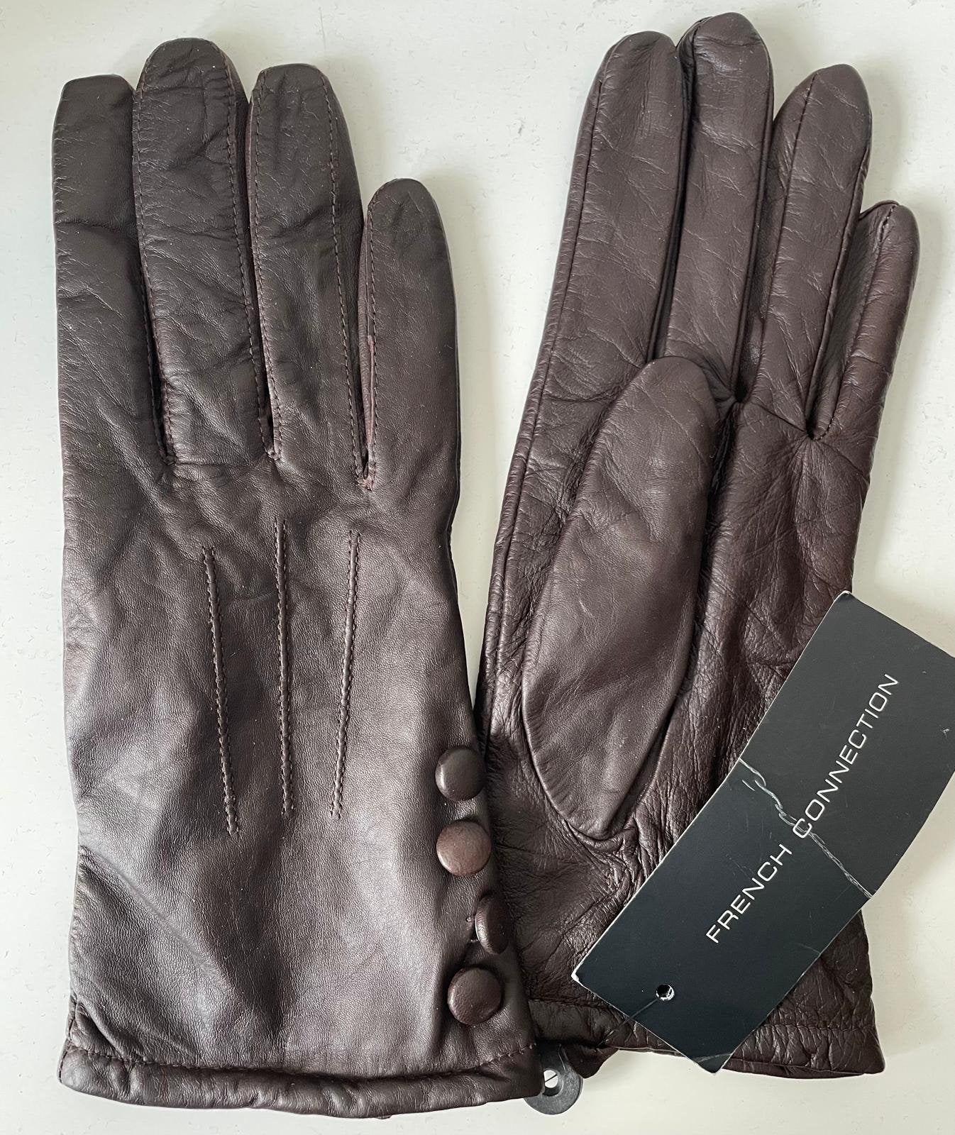 Nieuwe French Connection Leren Handschoenen, Verzenden, Nieuw, Maat 38/40 (M), Handschoenen