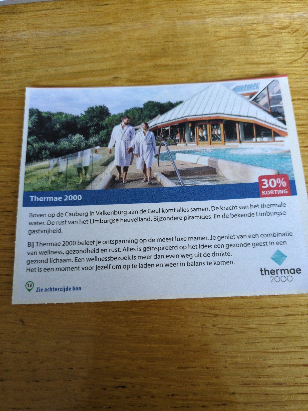 Kortingsbon voor Thermae 2000, 30 % korting, Tickets en Kaartjes, Drie personen of meer, Kortingsbon, Spa of Sauna