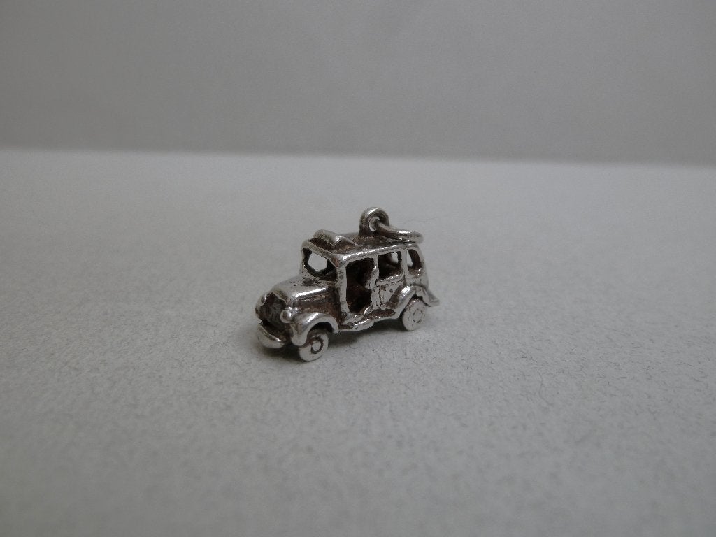 Oude bedel zilver London Cab Taxi Engeland Auto, Verzenden, Zilver, Hanger