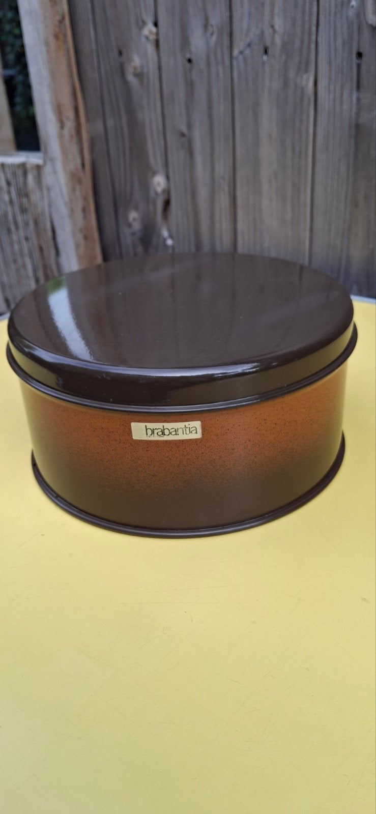 Vintage Brabantia Koektrommel - Bruin/Oranje, Ophalen of Verzenden