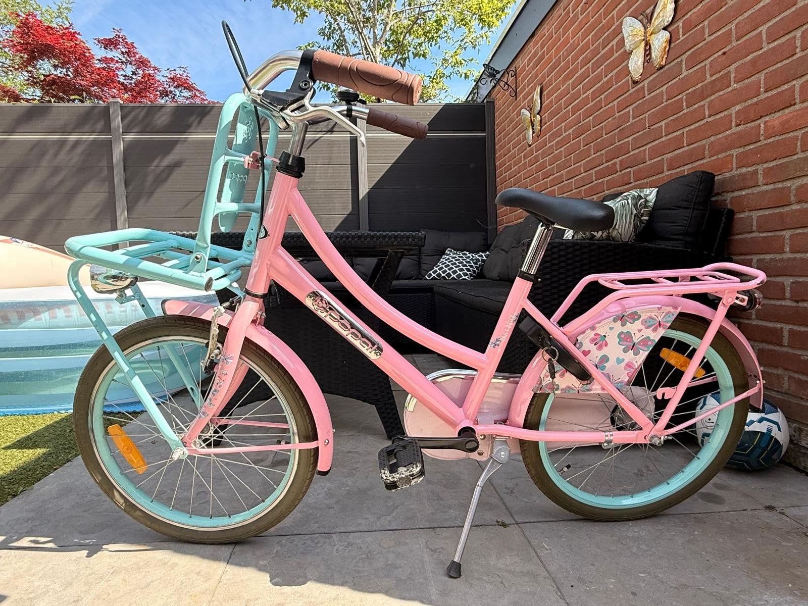 Popal Daily Dutch meisjes fiets 20 INCH, Fietsen en Brommers, Ophalen, Gebruikt, Popal, Terugtraprem