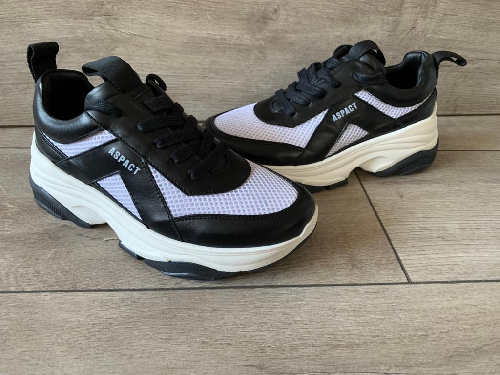 Aspact nieuwe gave leren sneakers (Maat 36), Verzenden, Zwart, Nieuw, Sneakers of Gympen