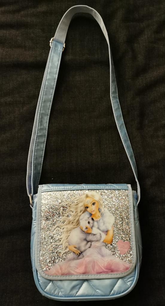 Meisjes schoudertas met glitter en afbeelding, Ophalen of Verzenden, Gebruikt, Blauw, Overige merken