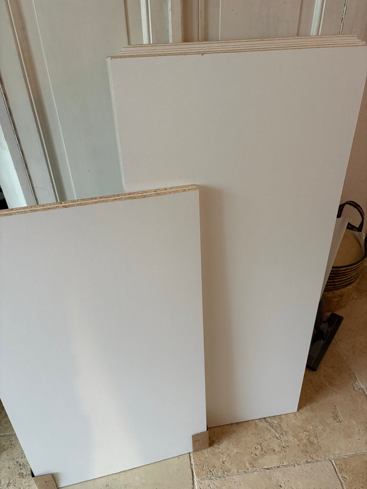 Witte meubelpanelen / planken, Ophalen, Gebruikt, 25 tot 50 mm, Plank